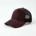 Wine Corduroy Trucker Cap