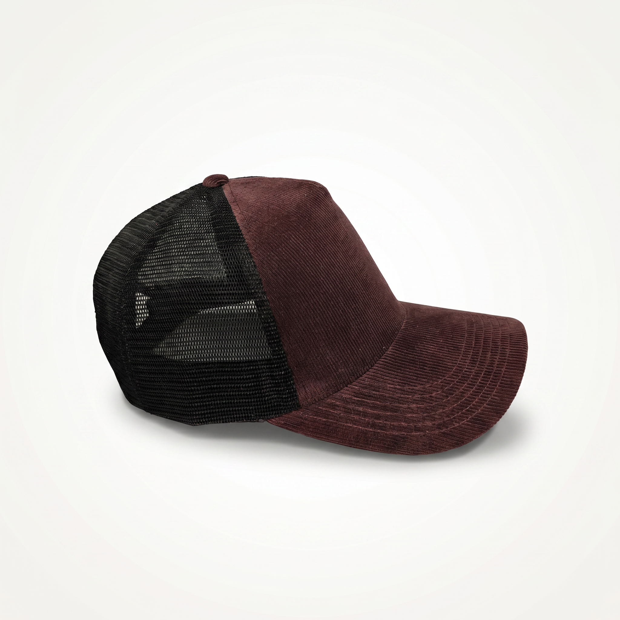 Wine Corduroy Trucker Cap