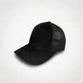 Black Corduroy Trucker Cap