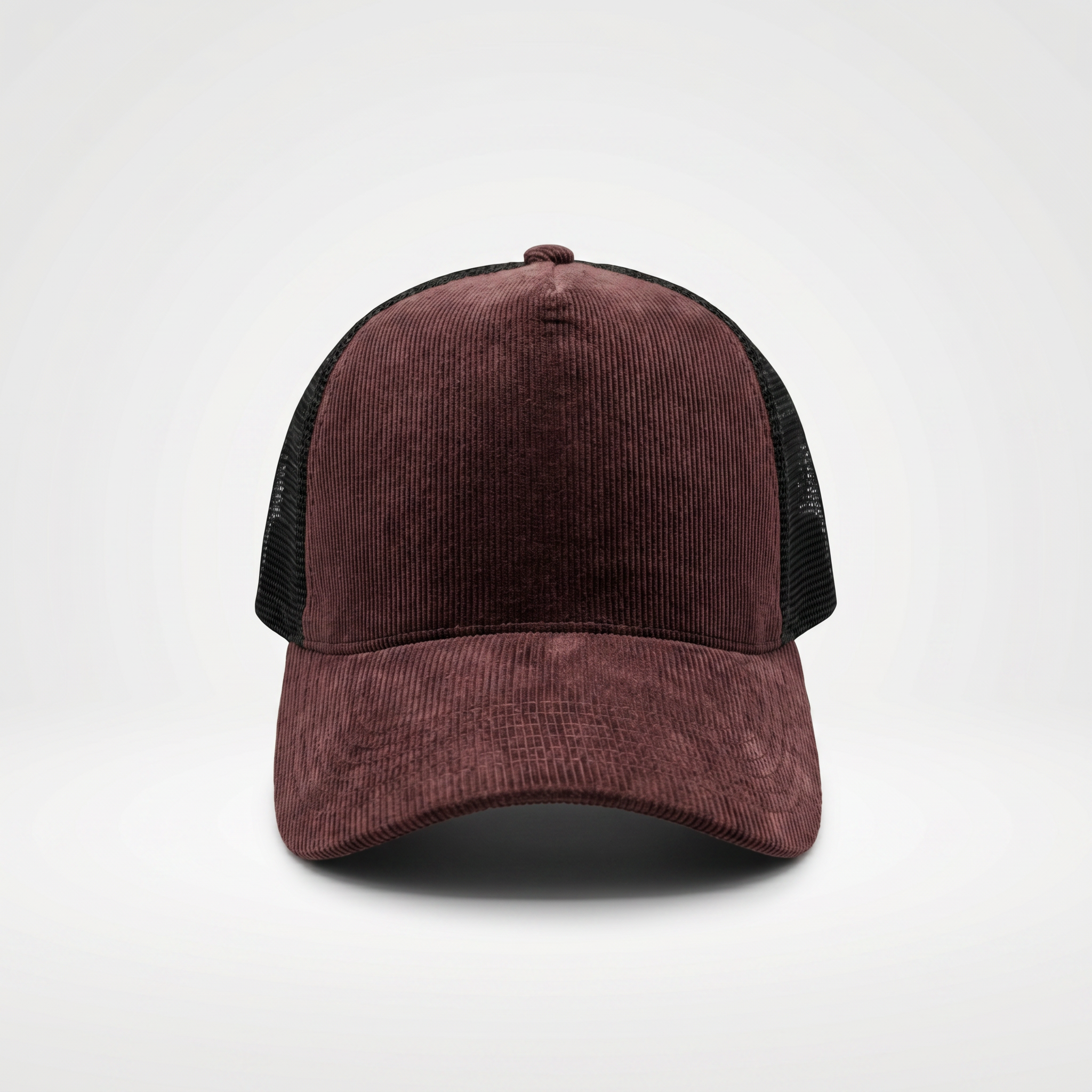 Wine Corduroy Trucker Cap