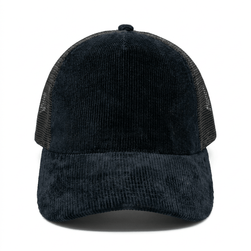 Blue Corduroy Trucker Cap - Lostgen.