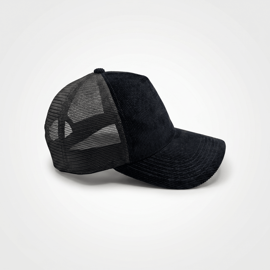 Blue Corduroy Trucker Cap - Lostgen.