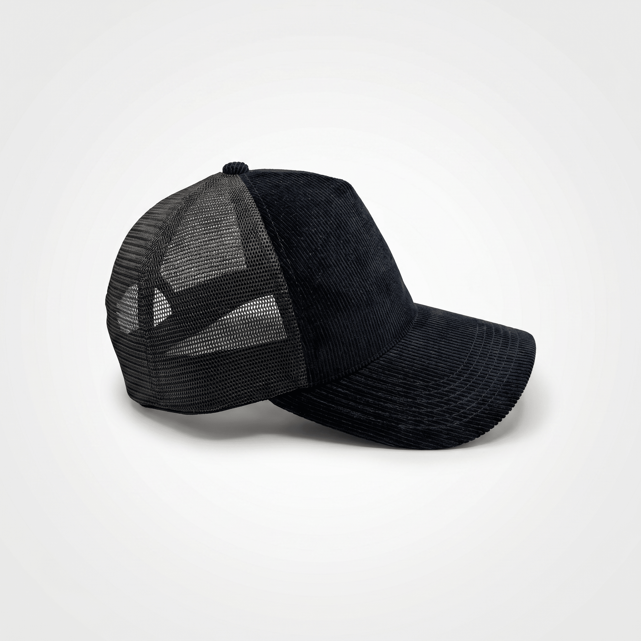 Blue Corduroy Trucker Cap - Lostgen.