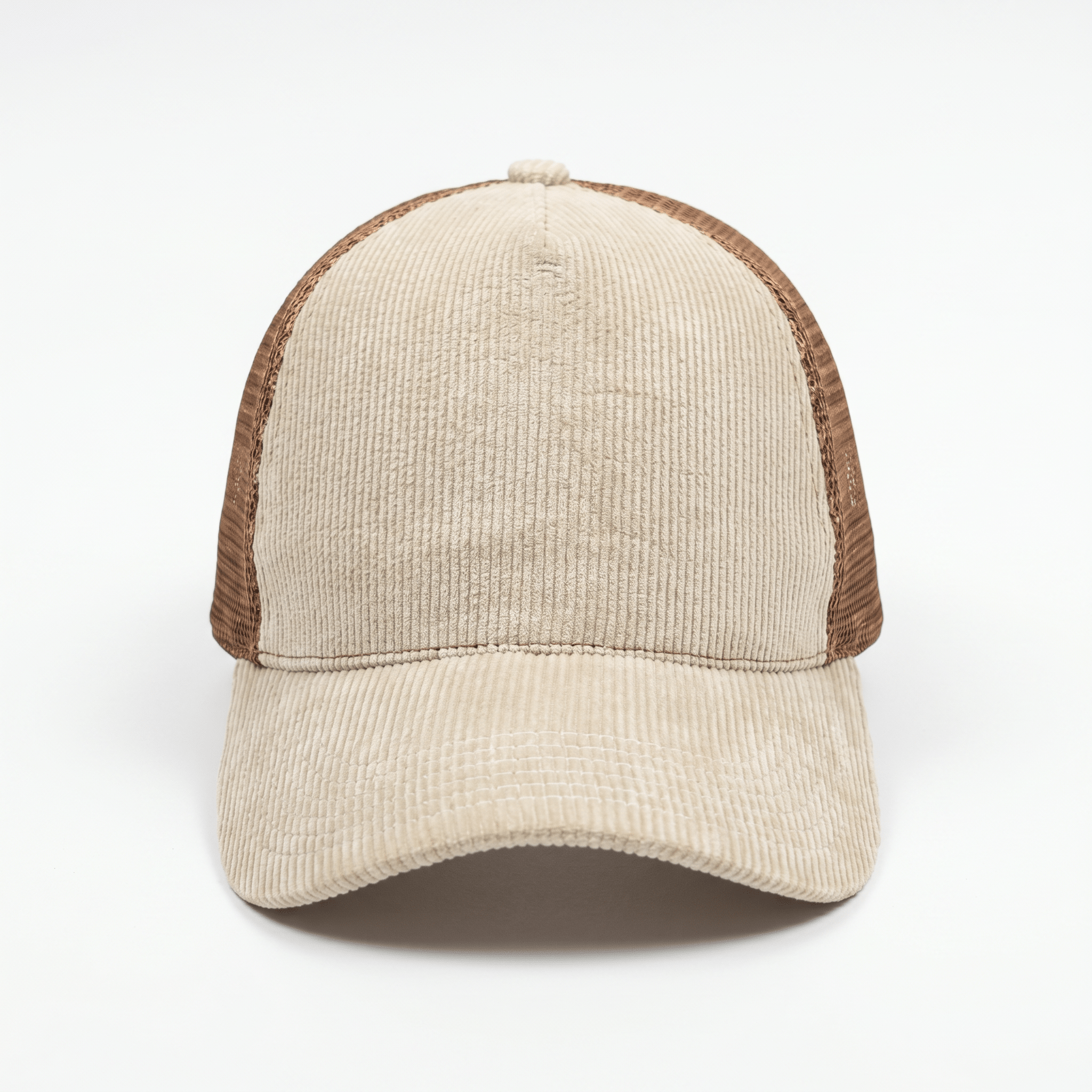 Cream Corduroy Trucker Cap - Lostgen.