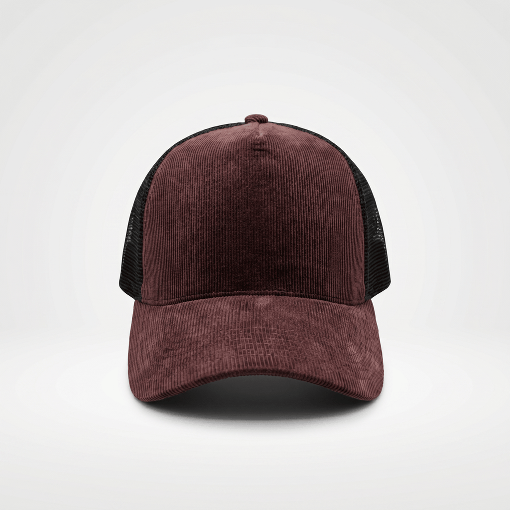 Wine Corduroy Trucker Cap - Lostgen.