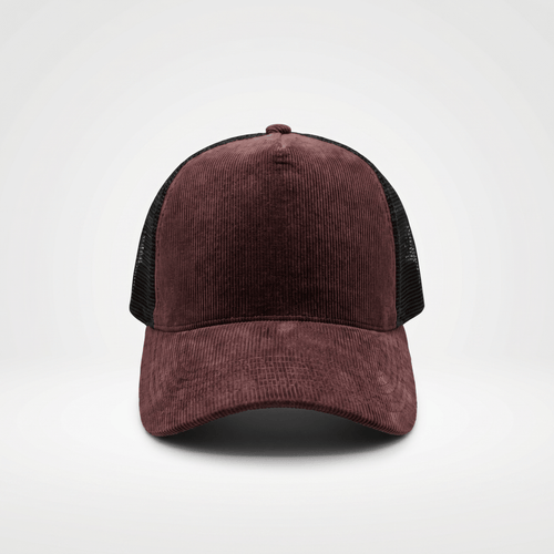 Wine Corduroy Trucker Cap - Lostgen.